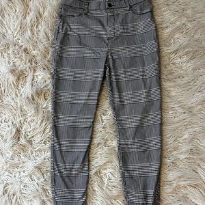 Plaid dress pants, black and white design